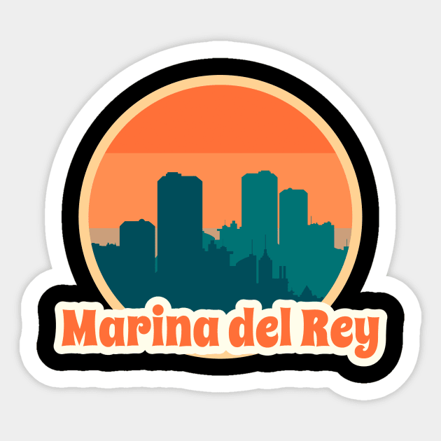 Vintage Marina del Rey Sticker by Insert Place Here